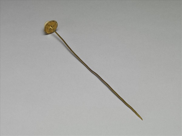 銀鍍金鑲珍珠花形簪