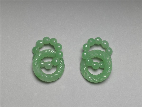 翠玉連環（一對）