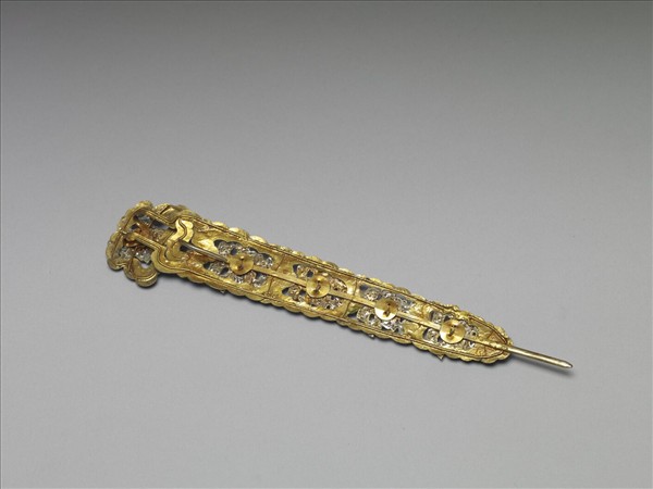 嵌寶石米珠點翠雙喜插簪