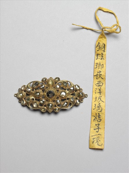 琺瑯鑲玻璃梭形結子