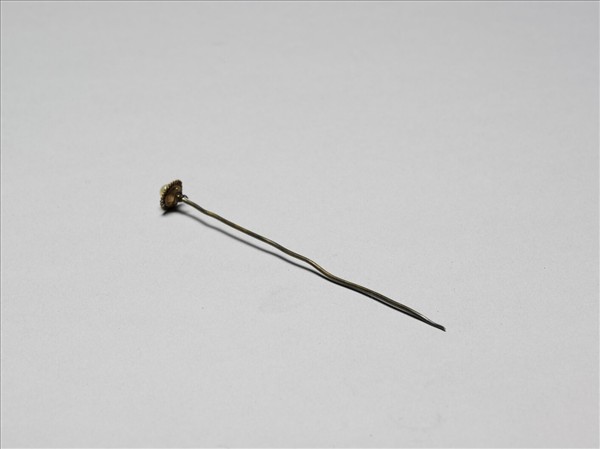 銀鑲珍珠花形簪