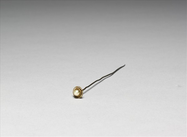 銀鑲珍珠花形簪