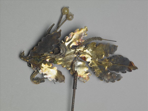 鎏金點翠五毒簪