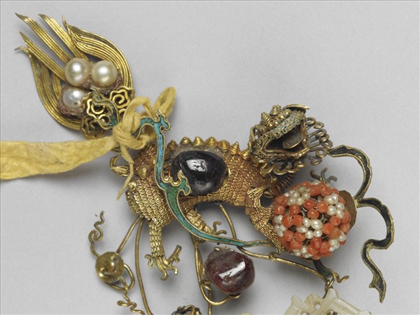 銀鍍金獅子結子