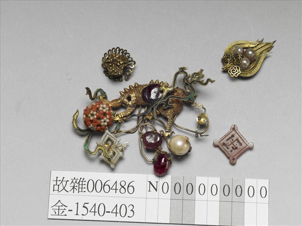 銀鍍金獅子結子