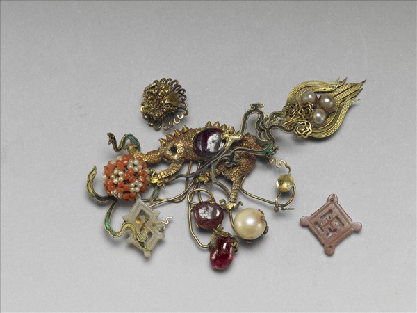 銀鍍金獅子結子