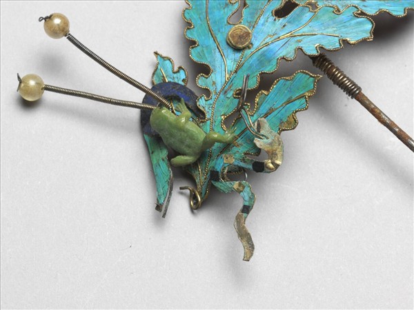 鎏金點翠五毒簪