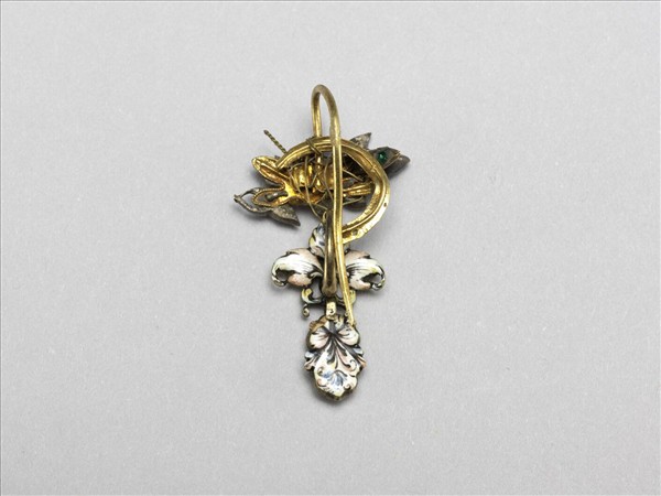 鑲玻璃花卉耳墜