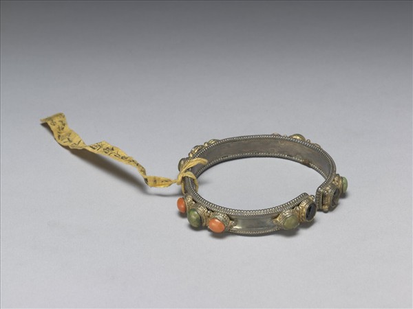 銀嵌珊瑚松石手鐲