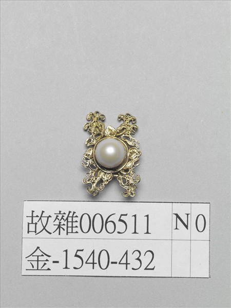 銀鍍金嵌珍珠飾件