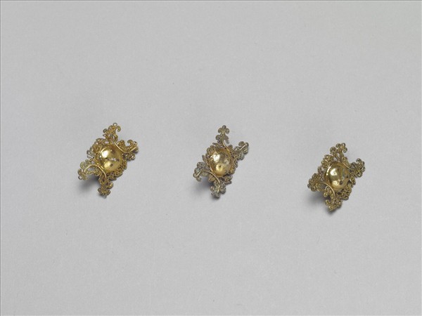 銀鍍金嵌珍珠飾件