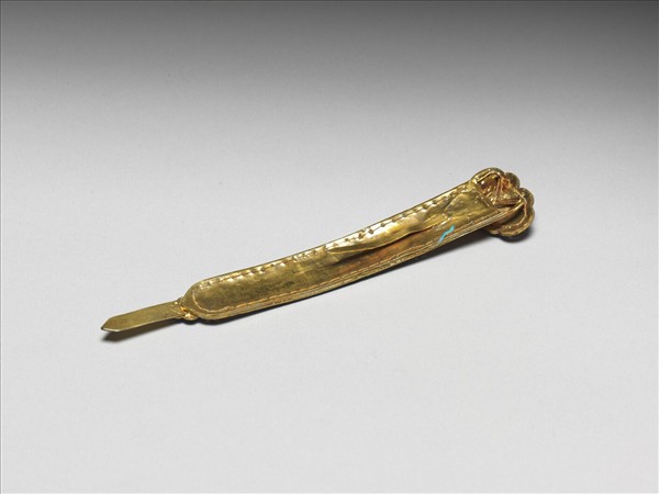 銀鍍金點翠緝紅白米珠如意簪