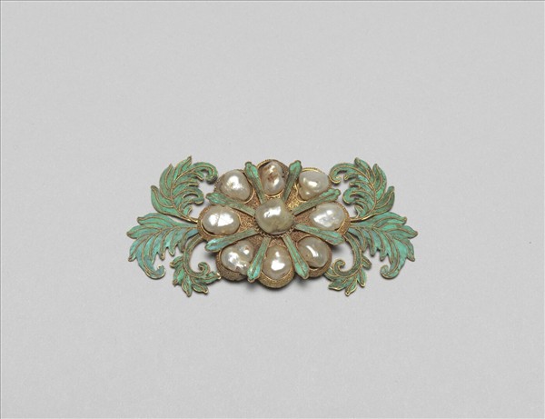 銀鍍金菊花結子