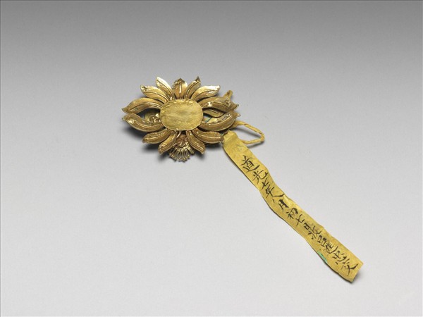 銀鍍金點翠蓮花結子