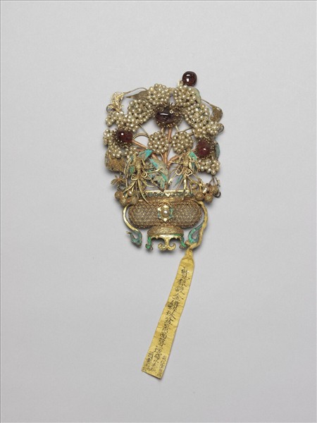 緝米珠盆景面簪