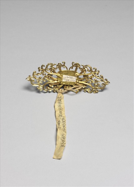 銀鍍金纍絲點翠蓮花簪