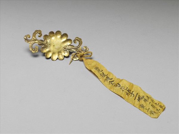 銀鍍金菊花結子