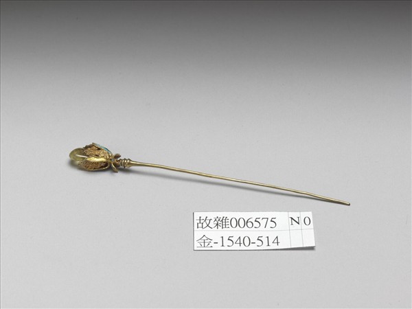 銀鍍金抱頭蓮針