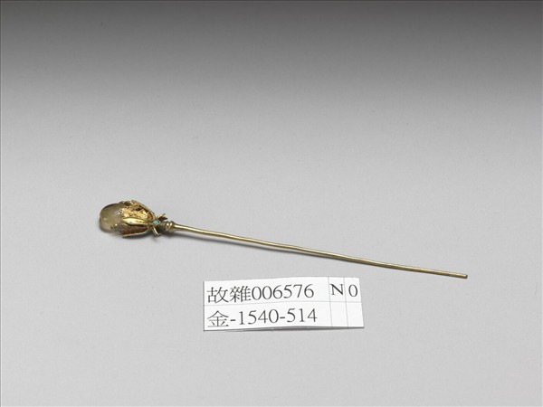 銀鍍金抱頭蓮針