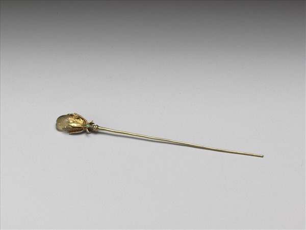 銀鍍金抱頭蓮針