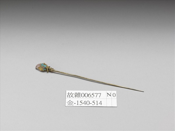 銀鍍金抱頭蓮針