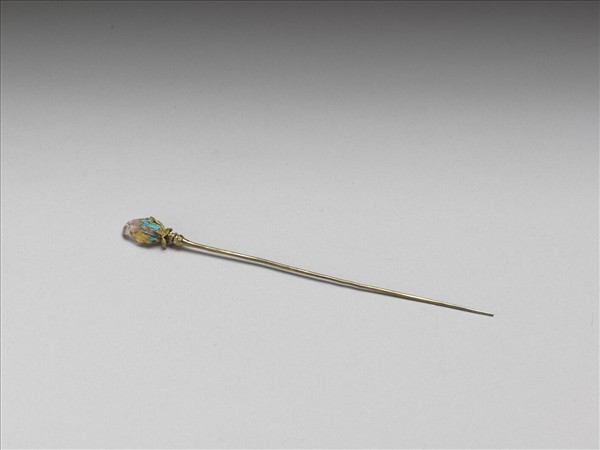 銀鍍金抱頭蓮針