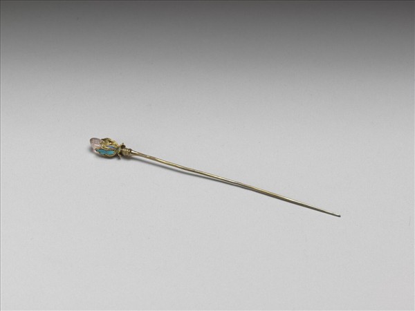 銀鍍金抱頭蓮針