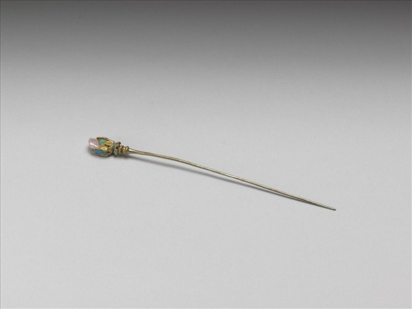 銀鍍金抱頭蓮針