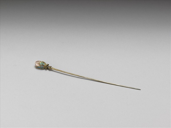 銀鍍金抱頭蓮針