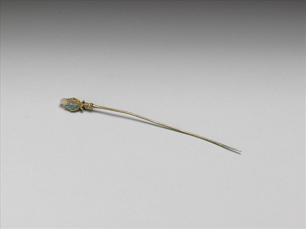 銀鍍金抱頭蓮針