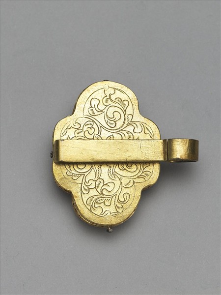 纍絲鑲紅料石帶板