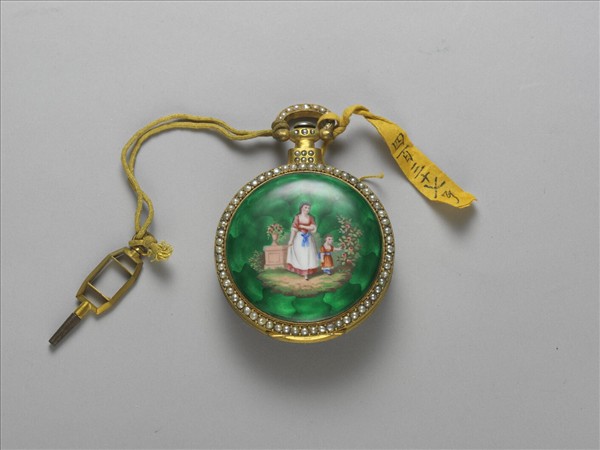 畫琺瑯鑲珠懷錶