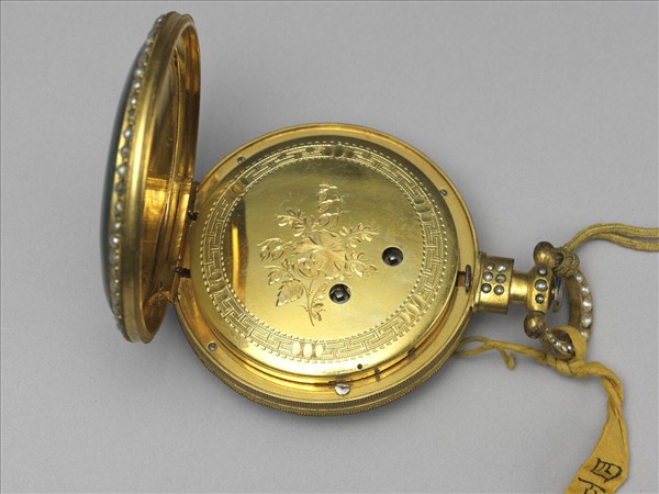 畫琺瑯鑲珠懷錶