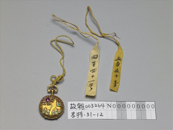 鍍金嵌料石懷錶