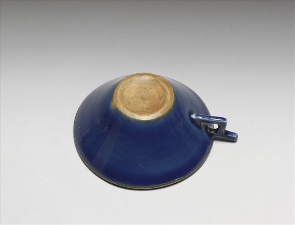 霽青描金單把杯