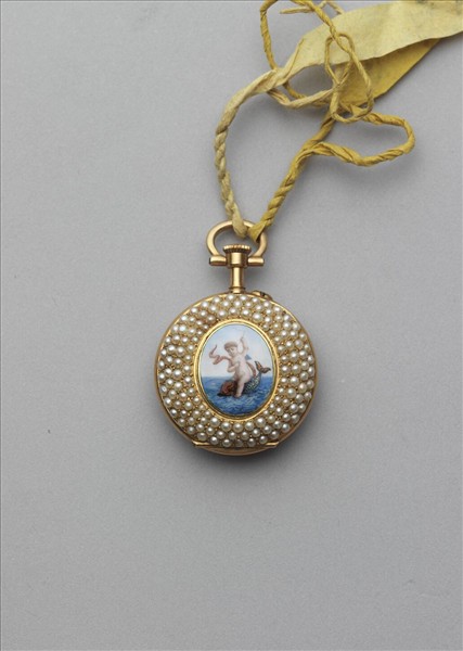 畫琺瑯鑲珠懷錶