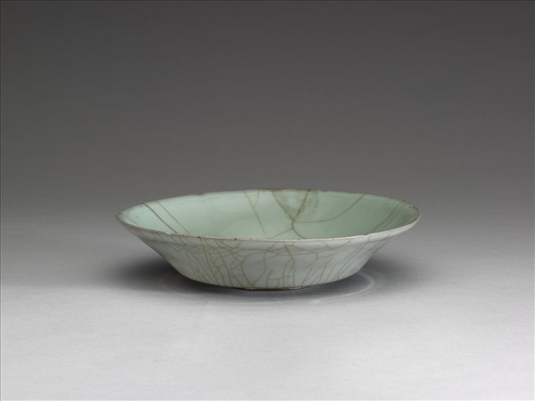 官窯 青瓷葵口盤