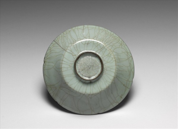 官窯 青瓷葵口盤