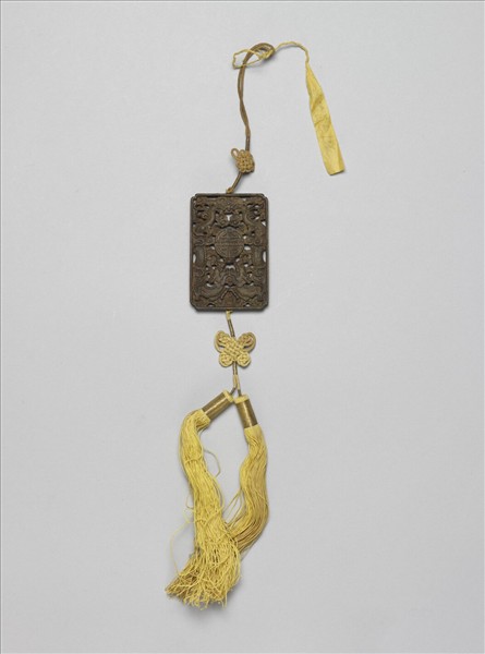 茄楠木雙龍福壽香佩