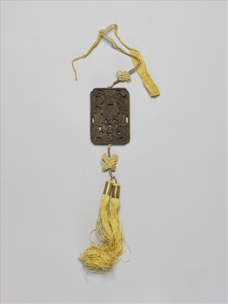 茄楠木雙龍福壽香佩