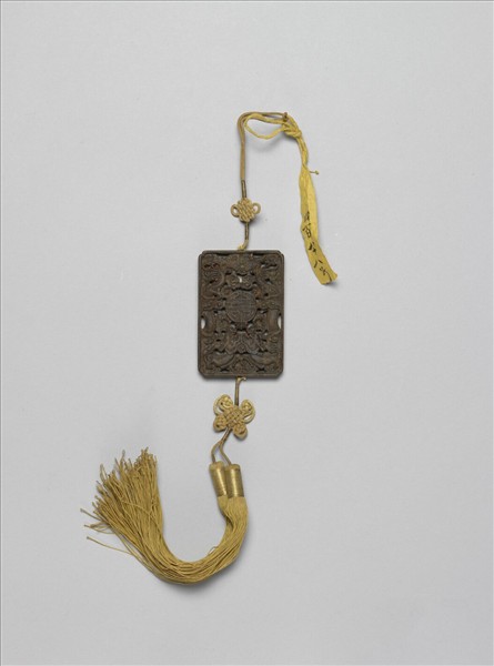 茄楠木雙龍福壽香佩