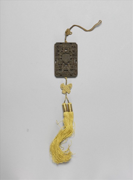 茄楠木雙龍福壽香佩