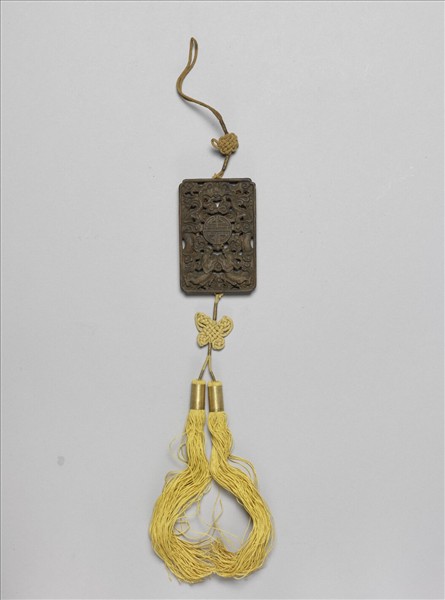 茄楠木雙龍福壽香佩