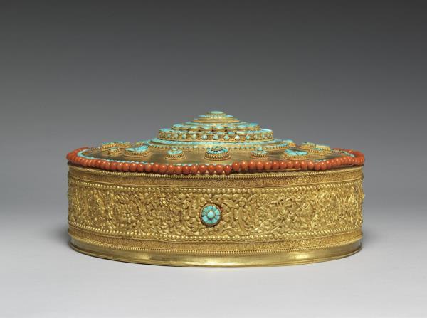 西藏金嵌松石珊瑚壇城