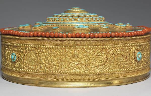 西藏金嵌松石珊瑚壇城