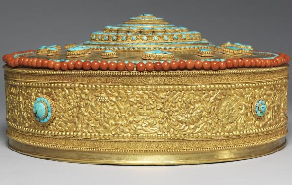 西藏金嵌松石珊瑚壇城