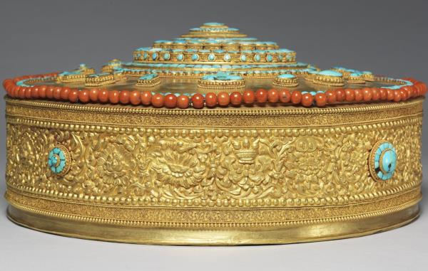 西藏金嵌松石珊瑚壇城