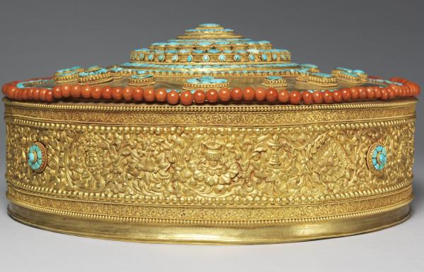 西藏金嵌松石珊瑚壇城