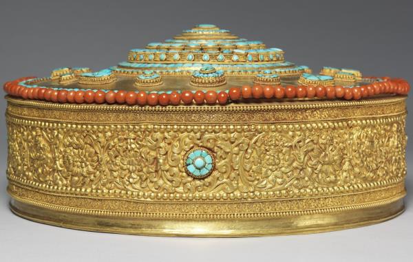 西藏金嵌松石珊瑚壇城