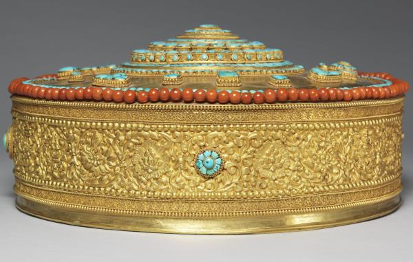 西藏金嵌松石珊瑚壇城